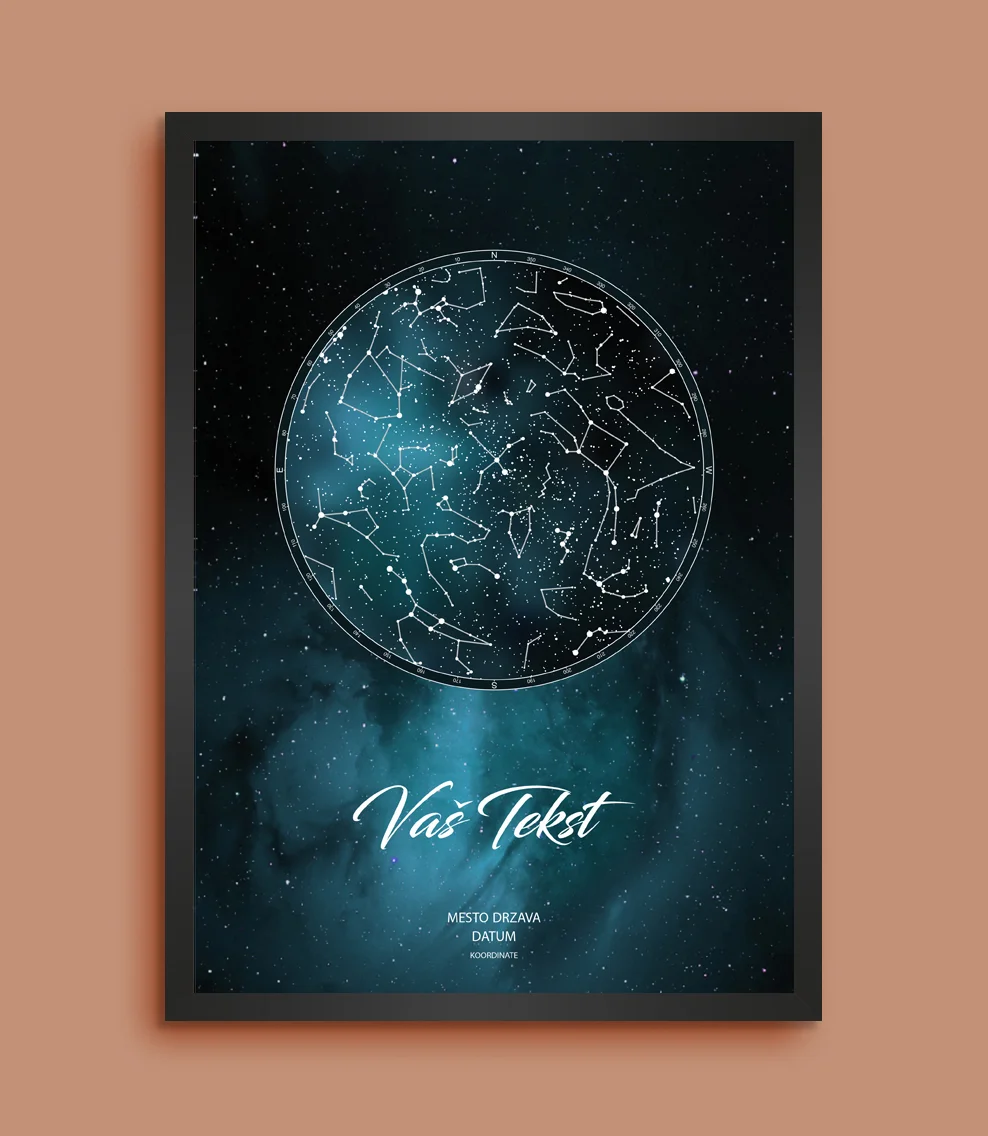 Svetlo Plava Zvezdana Mapa