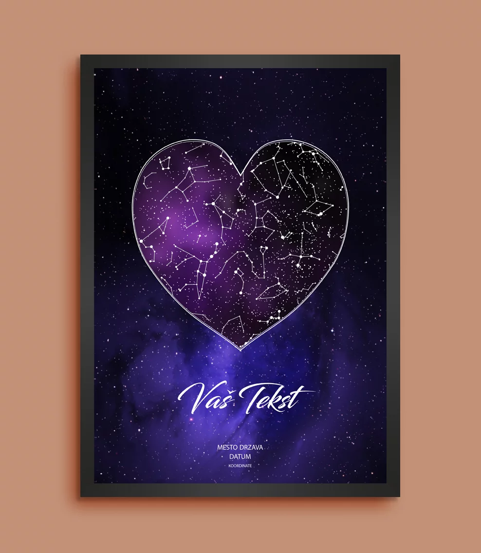 Galaxy Ljubicasta Zvezdana Mapa