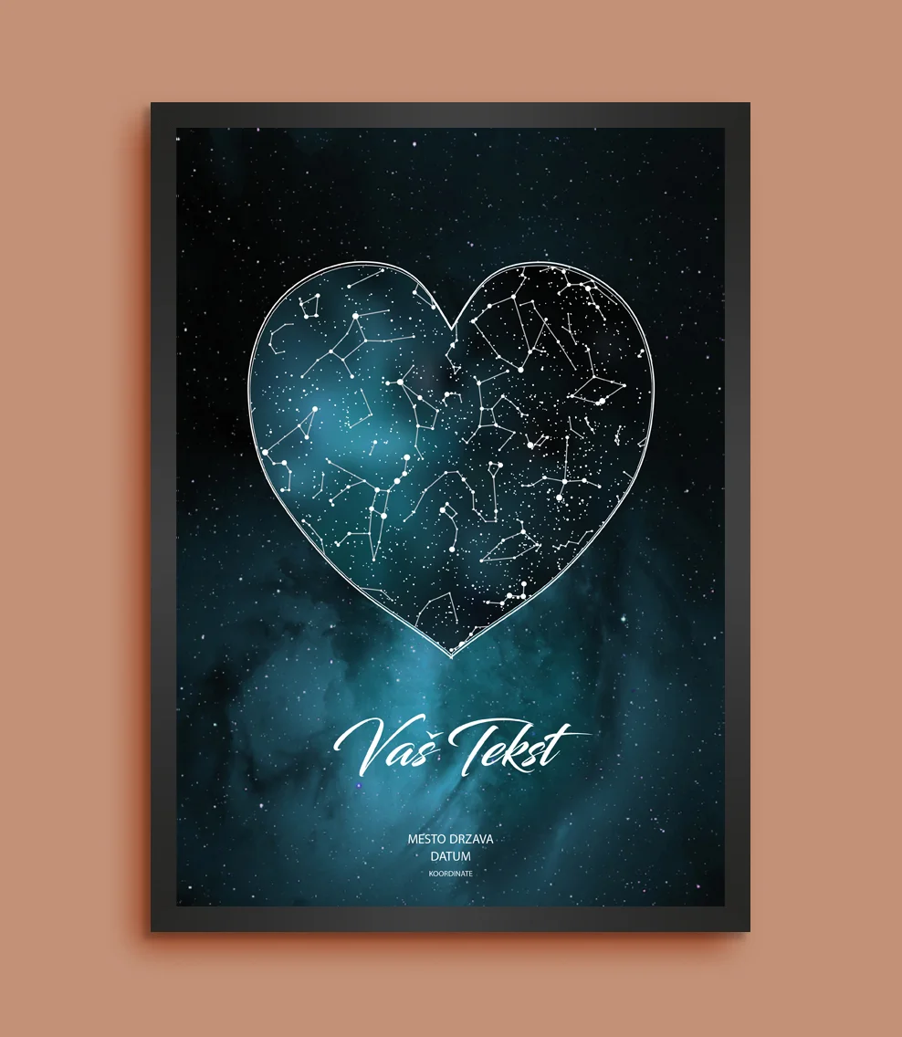 Tirkizno Srce Zvezdana Mapa