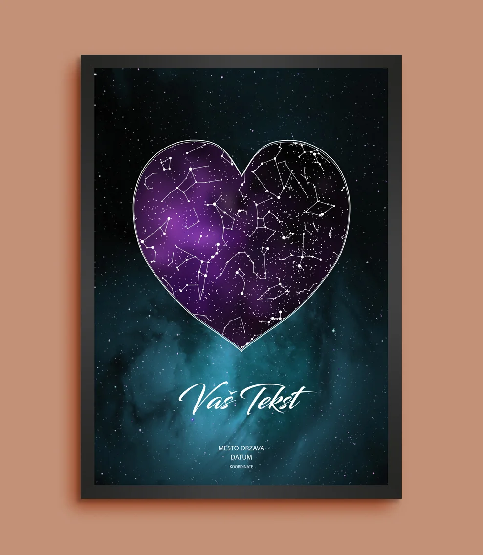 Galaxy Tirkizno Ljubicasta Mapa