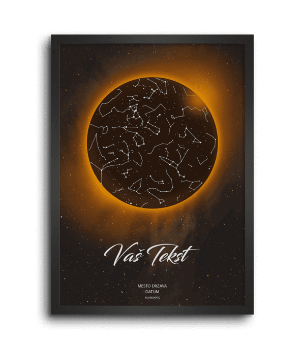Personalizovana Eclipse Karta Nocnog Neba