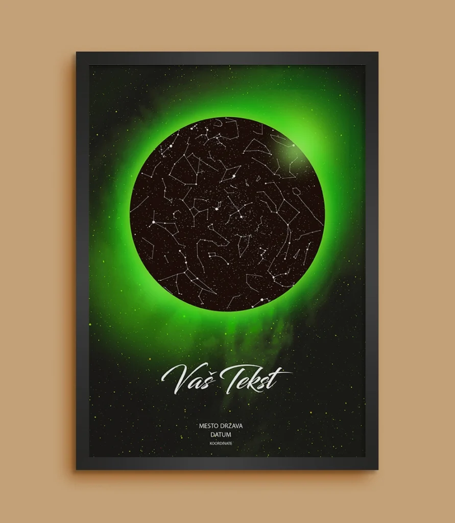 Eclipse Mapa Zvezda - Dramatična Personalizovana Mapa personalizovana mapa zvezda poklon prikaz 5