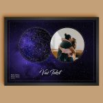 Galaxy Slika - Mapa Zvezda sa Vašom Fotografijom personalizovana mapa zvezda poklon prikaz 5