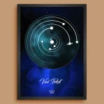Galaxy Solarni Sistem za Datum - Personalizovani Poster solarni sistem za datum poklon za godišnjicu prikaz 10