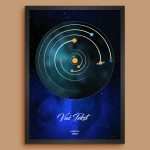 Galaxy Solarni Sistem za Datum - Personalizovani Poster solarni sistem za datum poklon za godišnjicu prikaz 21
