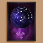 Galaxy Solarni Sistem za Datum - Personalizovani Poster solarni sistem za datum poklon za godišnjicu prikaz 7
