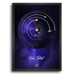 Galaxy Solarni Sistem za Datum - Personalizovani Poster solarni sistem za datum poklon za godišnjicu